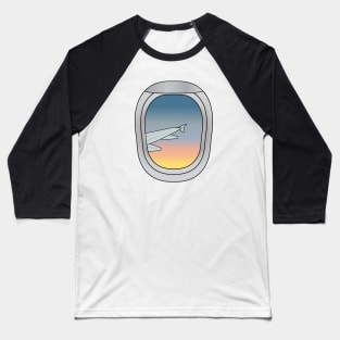 Sunrise / Sunset View from Plane Window Baseball T-Shirt